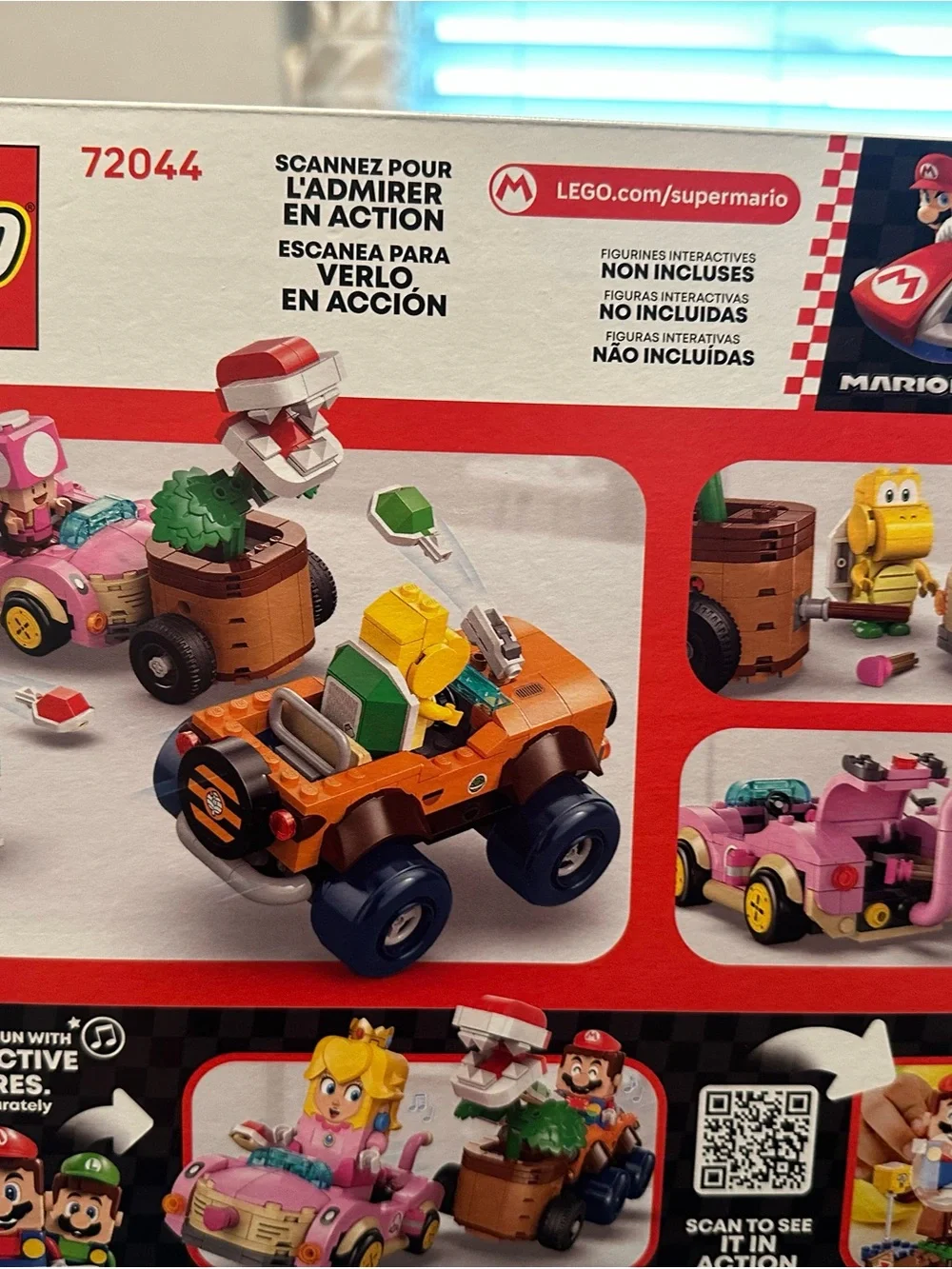 LEGO Super Mario Pink Racer and Orange Koopa Car Playset